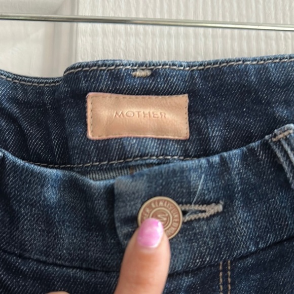 MOTHER Looker High Waisted Distressed Skinny Leg Denim Dark Wash Women’s 26 - Picture 3 of 13